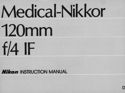 Nikon Medical-Nikkor 120mm f/4 IF Instruction Manual - cover page