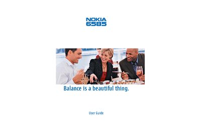 Nokia 6585 User Guide - cover page