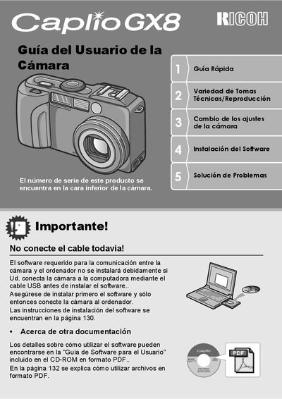 ricoh caplio GX8 Manual - cover page