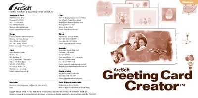 ArcSoft Greeting Card Creator Quick Start Guide - cover page