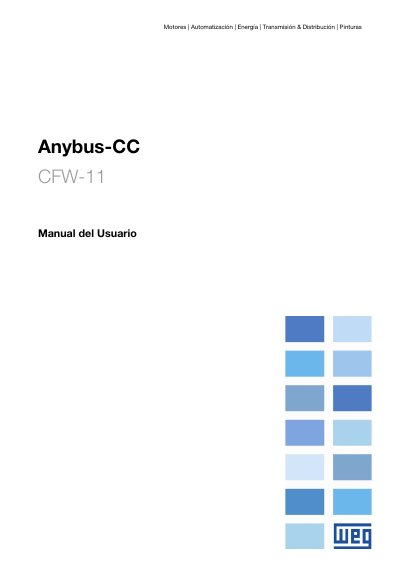 WEG CFW-11 Frequency Converter Anybus-CC Module User Manual - cover page