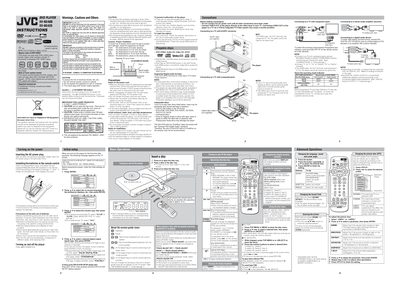 JVC XV-N340B / XV-N342S DVD Player User Manual
