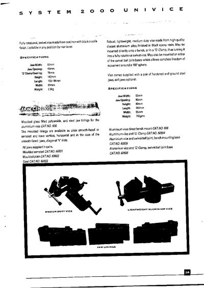 ABECO SYSTEM 2000 UNIVICE Product Leaflet - cover page