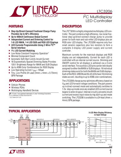 Linear Technology LTC3206 Datasheet - cover page