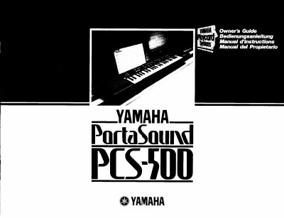 Yamaha PortaSound PCS-500 User Manual