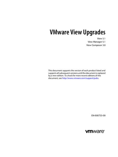 VMware View 5.1 Upgrade Guide - cover page
