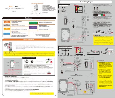 Nie-Tech WF30 3-Way Wi-Fi Smart ON/OFF Switch User Manual - cover page