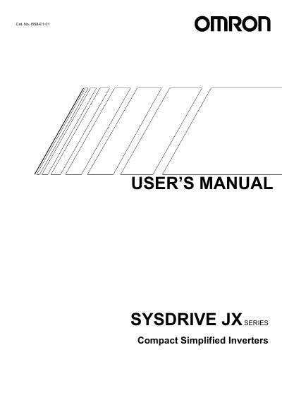 Omron SYSDRIVE JX Compact Simplified Inverters User Manual - cover page