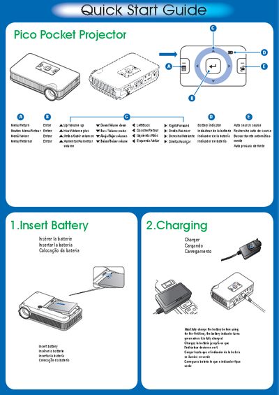 Pico Pocket Projector User Guide - cover page