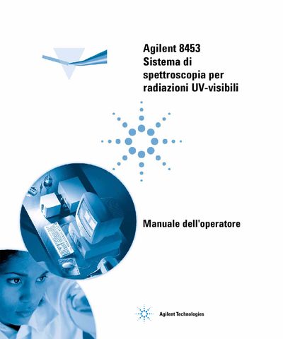 Agilent 8453 UV-Visible Spectroscopy System Operator's Manual - cover page