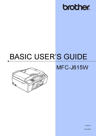brother MFC-J615WFax user manual - cover page