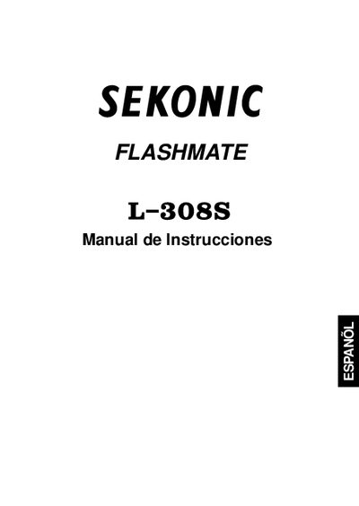Sekonic L-308S Flashmate User Manual - cover page