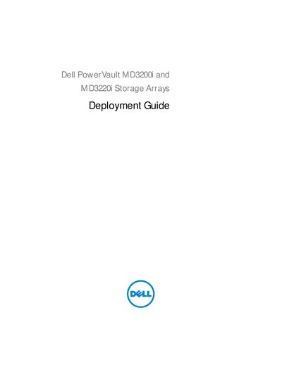 Dell PowerVault MD3200i and MD3220i Storage Arrays Deployment Guide - cover page
