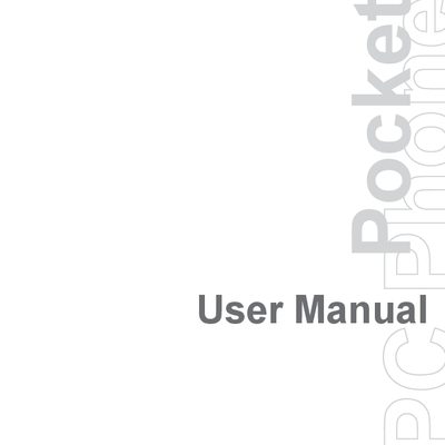 Pocket PC Phone User Manual - cover page