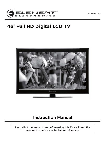 ELEMENT ELDFW464 user manual - cover page