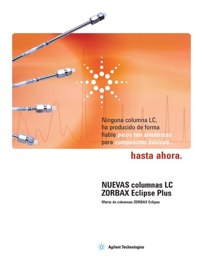 Agilent ZORBAX Eclipse Plus LC Columns Product Leaflet - cover page