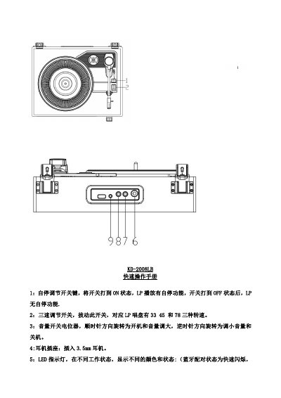 WOCKODER KD-2008LB Turntable Player Operating Instructions - cover page