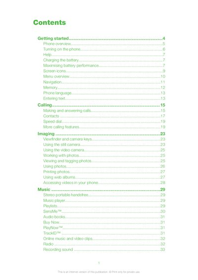 Sony Ericsson Yari User Manual - cover page