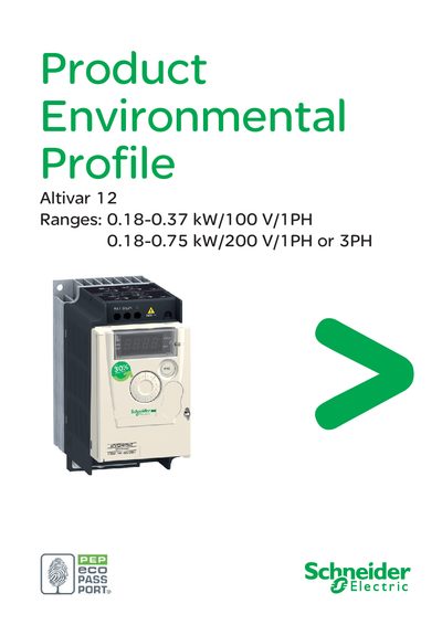 Schneider Altivar 12 Product Environmental Profile - cover page