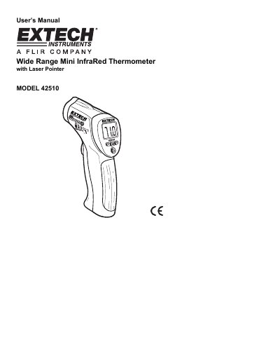 Extech Model 42510 Wide Range Mini Infrared Thermometer User Manual - cover page