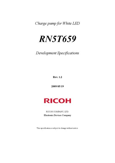 RICOH RN5T659 Manual - cover page