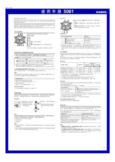Casio 5061MA1111-CkC Watch User Manual - cover page