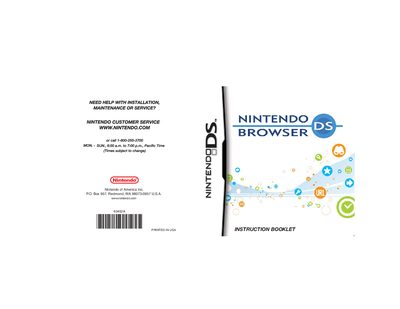 Nintendo DS Browser Instruction Manual - cover page
