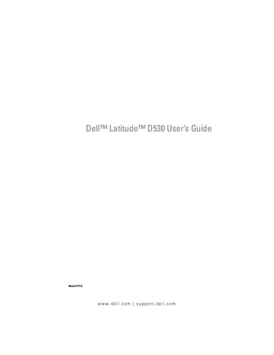 Dell Latitude D530 User's Guide