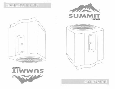HYWARD SUMMIT R-22 Models manual - cover page