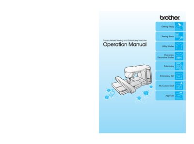 Brother NV1500D/NV1500 Computerized Sewing and Embroidery Machine Operation Manual - cover page