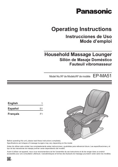 Panasonic EPMA51-SPA Manual