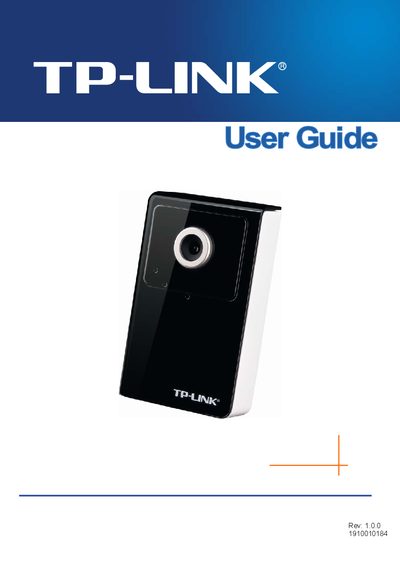TP-Link TL-SC3130 2-Way Audio Surveillance Camera User Manual - cover page
