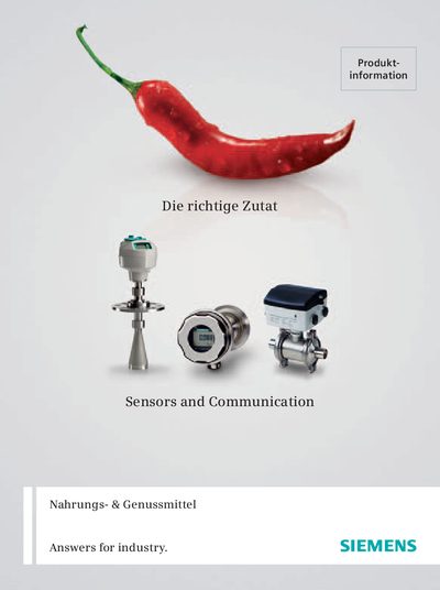 Siemens SITRANS Sensors Communication Manual - cover page
