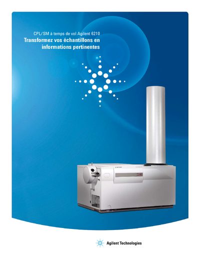 Agilent 6210 Time-of-Flight LC/MS Product Brochure - cover page