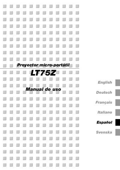 NEC LT75Z Projector User Manual - cover page