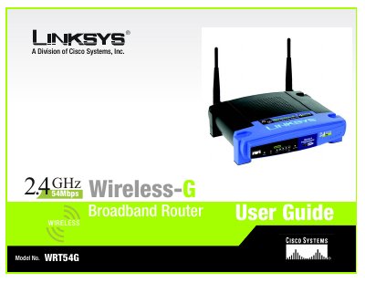 LINKSYS WRT54GRouter Manual - cover page