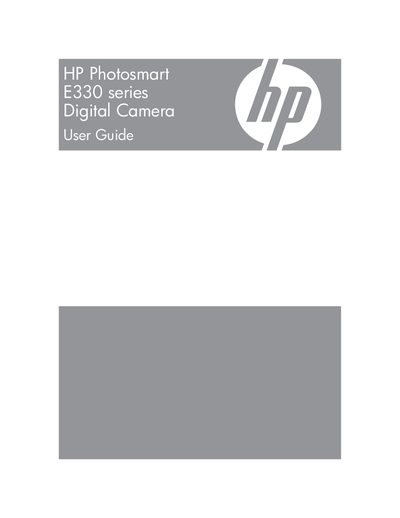 HP E330 Series Digital Camera User Guide - cover page