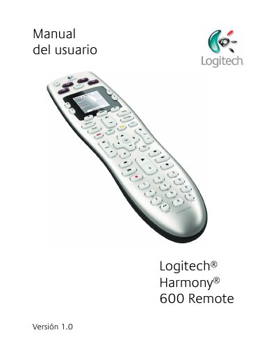 Logitech Harmony 600 User Manual - cover page