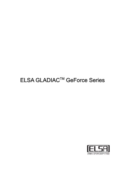 ELSA GLADIAC Graphics Card User Manual