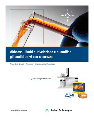 Agilent Ultra Inert Solutions Brochure - cover page