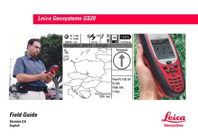 Leica GS20 Field Guide - cover page
