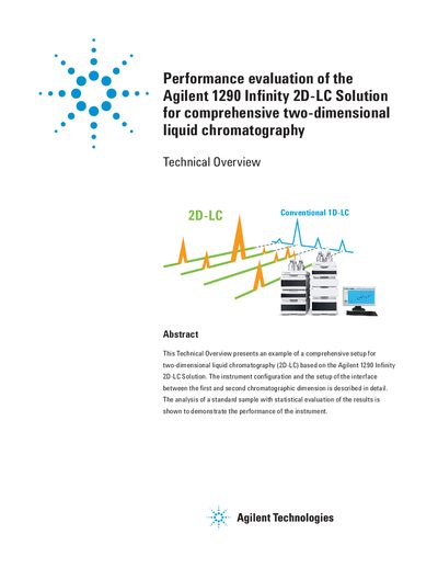 Agilent 1290 Infinity 2D-LC Solution Performance Evaluation Technical Overview - cover page