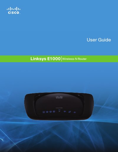 Linksys E1000 Wireless-N Router User Guide - cover page
