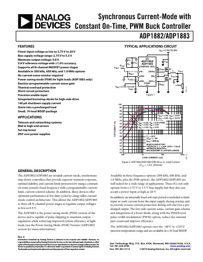 Analog Devices ADP1882/ADP1883 Datasheet - cover page