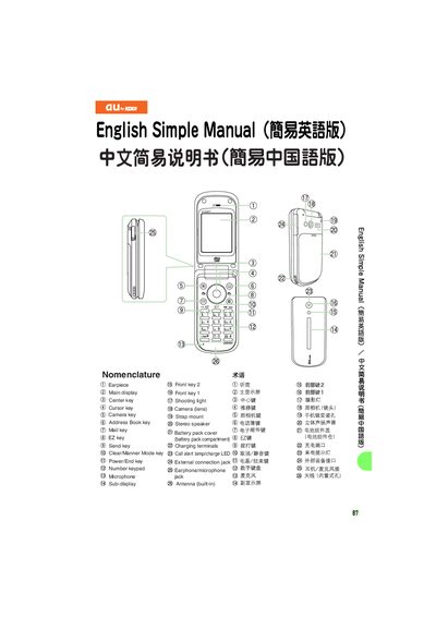 au Phone Simple User Manual - cover page