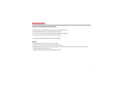 Vodafone 803T Phone User Manual - cover page