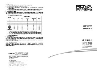 TCL LED32C300 LED TV User Manual - cover page