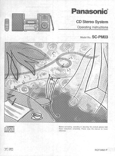 Panasonic SC-PM03 CD Stereo System User Manual - cover page