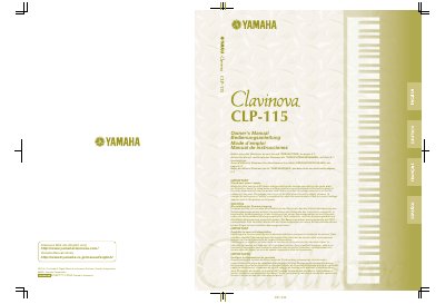 Yamaha CLP-115 Clavinova Owner's Manual