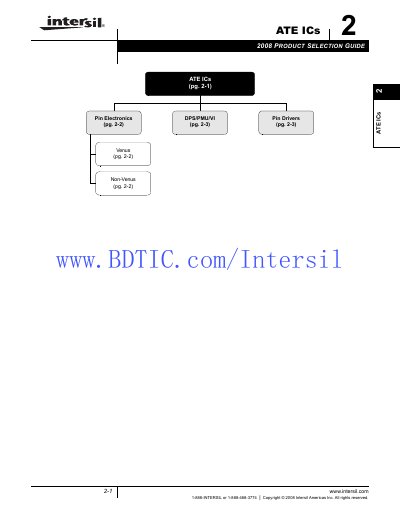 Intersil ATE ICs Selection Guide - cover page
